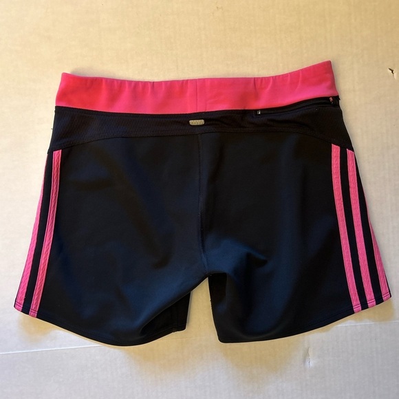 Adidas Climate Black athletic Shorts with Pink 3 strip Trim Sz-M. AA11 - Picture 6 of 11
